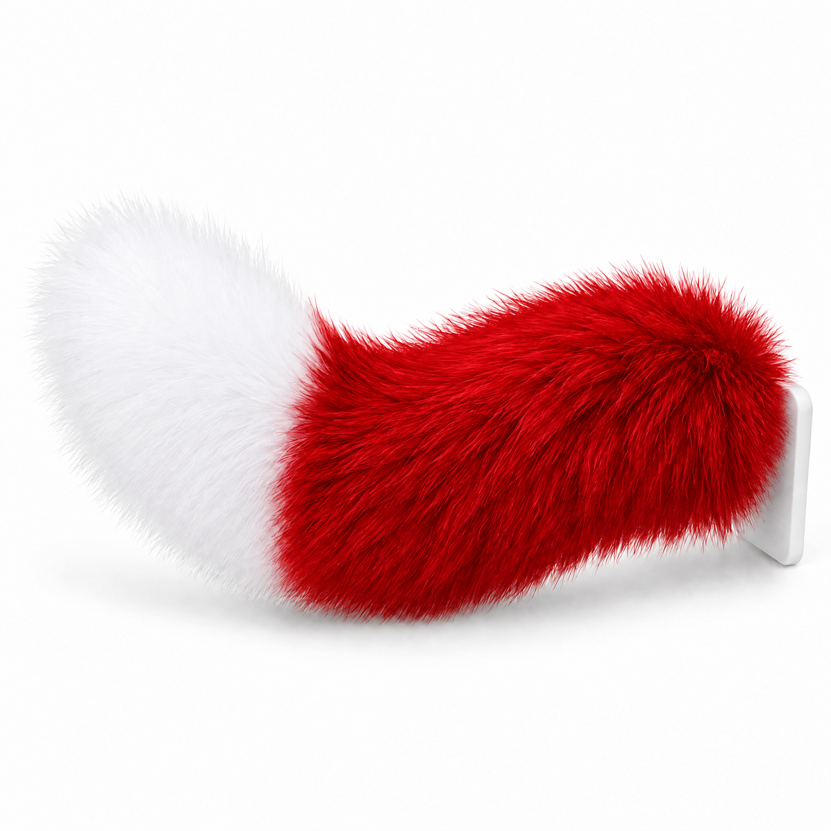 Red & White | Wagride tail on white background