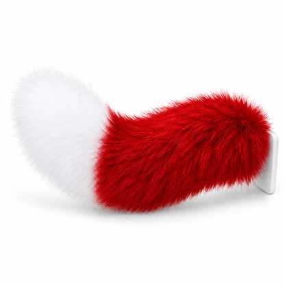 Red & White | Wagride tail on white background